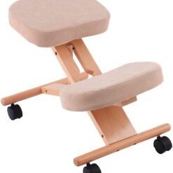 Wooden Orthopaedic Kneeling Stool Ergonomic Posture Frame Seat-beige