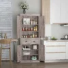 Kitchen Dresser Cabinet Tall Pantry Furniture Large Storage Unit Cupboard Larder