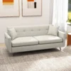 2 Seater Sofa Vintage Retro Settee Fabric Loveseat Couch Double Lounge Room Seat