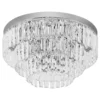 Round Crystal Ceiling Lamp 7 Lights Chandelier Mounted Fixture For Living Room Dining Room Hallway Modern
