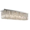 Modern Crystal Ceiling Light Square Crystal Chandelier for Living Room, Dining Room, Hall, E14 Base, Silver, 80 x 25 x 23cm