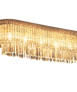 Modern Raindrop Crystal Chandelier, Round Rectangular hanging Ceiling Light, Linear Hanging Lighting with Stainless Steel Base, for Restaurant Kitchen Island Dining Room Hotel, Silver