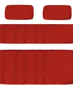Outsunny Set of 14 Outdoor Cushion Covers - Red