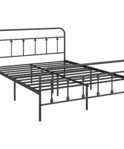 HOMCOM King Size Minimalistic Metal Bed Frame - Black