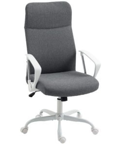 HOMCOM Fabric High Back Office Chair - Grey