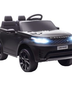 AIYAPLAY Land Rover Discovery Licensed 12V Kids Electric Car with Remote, 4 Wheel Suspension, Slow Start, Lights, Music, Black