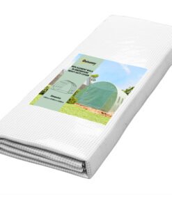 Outsunny 4 x 3 x 2m Polytunnel Greenhouse Replacement Cover ONLY Winter Garden Plant PE Cover for Tunnel Walk-in Greenhouse with Roll-up Windows Door Outdoor, Green