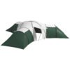 Outsunny 6-9 Man Tent with Bedrooms and Living Room, Accessories Included, Green