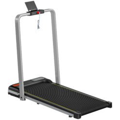 SPORTNOW Folding Walking Treadmill, Under Desk Walking Pad with Incline, Silver Tone