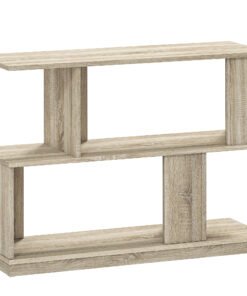 HOMCOM S-Shaped Side Table - Natural Wood Finish