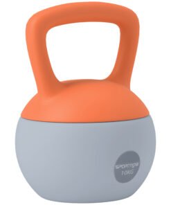 SPORTNOW 10KG Soft Kettlebell, Kettle Bell with Non-Slip Handle for Home Gym, Weight Lifting, Strength Training, Orange/Grey