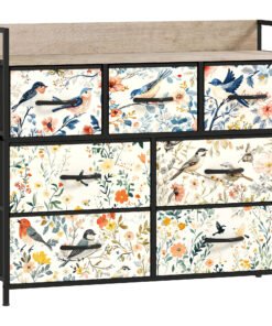 HOMCOM 7-Drawer Chest of Drawers - White