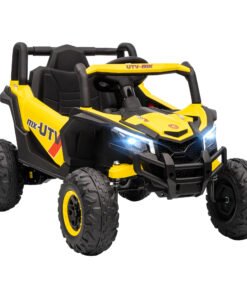 AIYAPLAY 12V Kids Ride On Car with Remote Control, Kids Electric Car with Suspension System, Music, for Kids 3-5 Years, Yellow