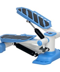 HOMCOM Portable Mini Stepper, Steppers for Exercise Workout with LCD Display Monitor, Anti-skid Foot Pedals for Home Gym Office, Blue