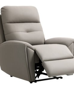 HOMCOM Recliner Armchair, Manual Reclining Chair with Adjustable Leg Rest and Reclining Functions, Modern Microfibre Overstuffed Lounge Seating for Living Room, Bedroom, Grey