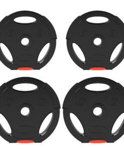 SPORTNOW Olympic Weight Plates Set, with Two 7.5kg and Two 5kg weights, Black