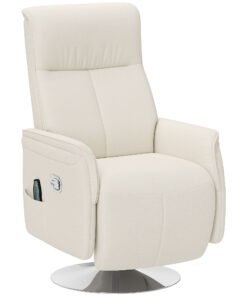 HOMCOM 10-Point Massage Recliner Armchair - Cream