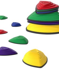 AIYAPLAY 6-Piece Stepping Stones for Kids, Stackable Sensory Toys Outdoor Indoor, Obstacle Course for Balance and Motor Skills