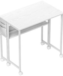 HOMCOM 80 cm Drop Leaf Writing Work Desk - White