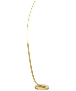 HOMCOM Modern 147cm Curved LED Floor Lamp - Gold Tone