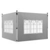 Outsunny Gazebo Side Panels, Sides Replacement with Window for 3x3(m) or 3x4m Pop Up Gazebo, 2 Pack, Grey