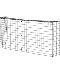 HOMCOM Extendable Fire Guard Screen, Freestanding Fire Screen Spark Guard, Folding Fireplace Cover, Wire Mesh, 81.5-160cm, Black