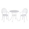 Outsunny Three-Piece Elegant Aluminium Garden Set - White