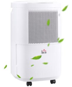 HOMCOM 10L/Day 2200ML Portable Quiet Dehumidifier with WiFi Smart App Control, Electric Moisture Air Dehumidifier for Home Laundry Basement