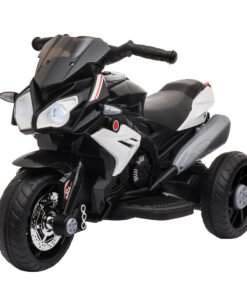 HOMCOM Kids Electric Motorcycle Ride-On Toy, with Three Wheels, Music, Horn, Lights