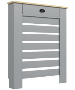 HOMCOM 95.5H x 78Wcm Radiator Cover, with Drawer - Grey
