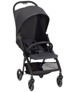 AIYAPLAY Travel Stroller, Lightweight Pushchair, Compact Buggy with Canopy, Basket and Multi-Position Recline, Dark Grey