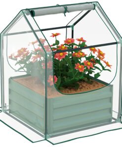 Outsunny 61 x 61cm Garden Planter Bed, with Cover - Green