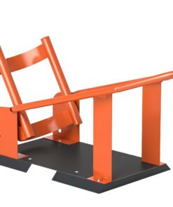 HOMCOM Motorcycle Wheel Chock, 816.5 kg Capacity Heavy Duty Steel Motorcycle Front Wheel Chock Holder with 3 Height Adjustable Holes, Fits 381-533.4 mm Wheels, Orange