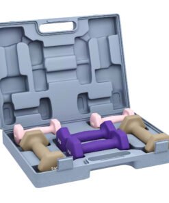 SPORTNOW 12kg Hex Dumbbells Set of 6, Hand Weights with Carry Case for Home Gym Strength Training, 2 x 1kg, 2 x 2kg, 2 x 3kg