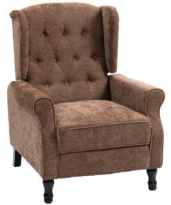 HOMCOM 150° Reclining Vintage Armchair, with footrest - Brown