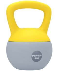 SPORTNOW 8KG Soft Kettlebell, Kettlebell with Non-Slip Handle for Home Gym, Weight Lifting, Strength Training, Yellow/Grey