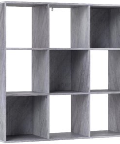 HOMCOM Nine-Cube Storage Shelf - Marble Grey