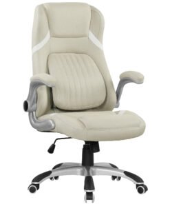 Vinsetto Linen-Look Office Chair, with Adjustable Height and Tension - Beige