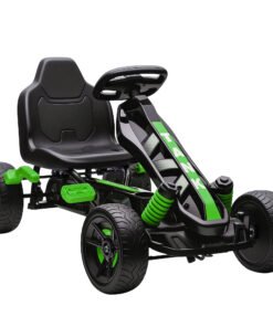 AIYAPLAY Pedal Go Kart for Kids Aged 3-6 Years, with Freewheel System, Brake, EVA Anti-Slip Wheels, Green