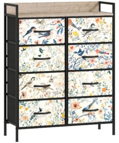 HOMCOM 8-Drawer Chest of Drawers - White