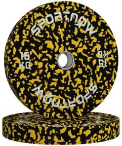 SPORTNOW Olympic Weight Plates with 5cm Holes, for Weight Lifting, 2 x 15KG