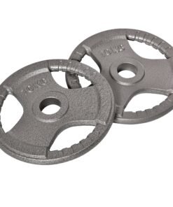 HOMCOM Set of 2 Cast Iron Weight Plates for 2"/5cm Hole Dumbbell Handle Bar, Barbell Weight 2 x 10kg