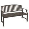 Outsunny Two-Seater Simple Metal Bench - Brown