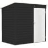 Outsunny 6 x 4ft Metal Garden Storage Shed, Outdoor Tool Storage Shed with Lockable Door and Gloves for Garden, Patio, Dark Grey
