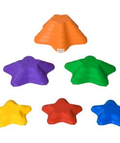 Outsunny Balance Stepping Stones Kids, 6-Piece Starfish Style Non-slip Obstacle Course, Stackable Balance Blocks, Garden Sensory Toys for Toddler 3-8 Years, Indoor Outdoor, Multicoloured