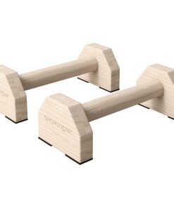 SPORTNOW Wooden Parralletes Bars, Push Up Handles with Non-Slip Base, Calisthenics Equipment, for Home Gym, Training