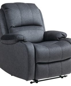HOMCOM Microfibre Manual Reclining Armchair, with Footrest - Black