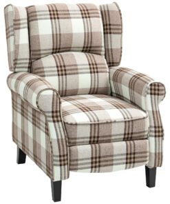 HOMCOM 160° Reclining Armchair, with Footrest - Brown