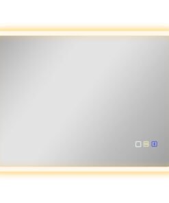 HOMCOM 80 x 60cm LED Bathroom Mirror, with Bluetooth - Silver Tone