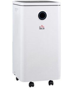 HOMCOM 10L/Day Dehumidifier with 2.5L Water Tank, Digital Display, Intelligent & Sleep Mode, 24H Timer, Laundry Clothes Drying, for Home and Large Room Basement